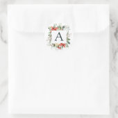 Winter Foliage Wedding Classic Round Sticker (Tasche)