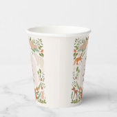 Winter Foliage Woodland Animals Kinderdusche Pappbecher (Rechts)