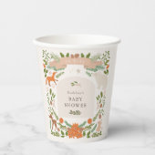 Winter Foliage Woodland Animals Kinderdusche Pappbecher (Vorderseite)