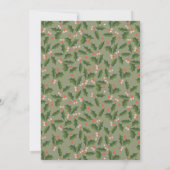 Winter Foliage Woodland Animals Navy Baby Dusche Einladung (Rückseite)