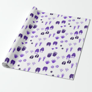 Winter Footprints Geschenkpapier