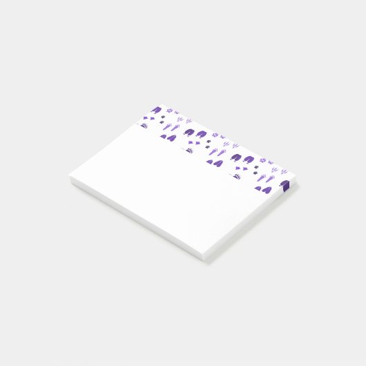 Winter Footprints Post-it Klebezettel (angewinkelt)