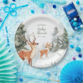Winter Forest Animals Baby Dusche Party Pappteller (Party)