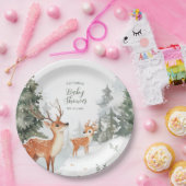 Winter Forest Animals Baby Dusche Party Pappteller (Party)