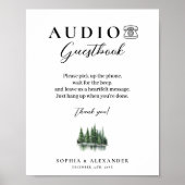Winter Forest Audio Wedding Guestbook Poster (Vorne)