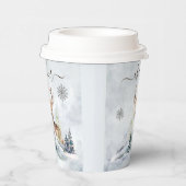 Winter Forest Baby Deer Animal Baby Dusche Pappbecher (Rechts)