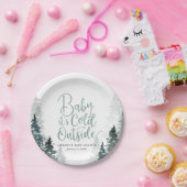 Winter Forest Baby Dusche Pappteller (Party)