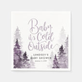 Winter Forest Baby Dusche Serviette (Vorderseite)