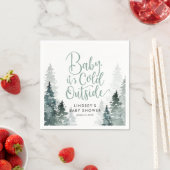 Winter Forest Baby Dusche Serviette (Beispiel)