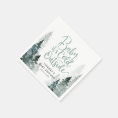 Winter Forest Baby Dusche Serviette (Ecke)