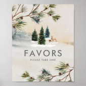 Winter Forest Baby Duwer Lieblingsmarke Poster (Vorne)