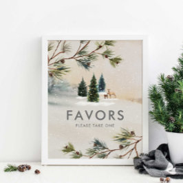 Winter Forest Baby Duwer Lieblingsmarke Poster