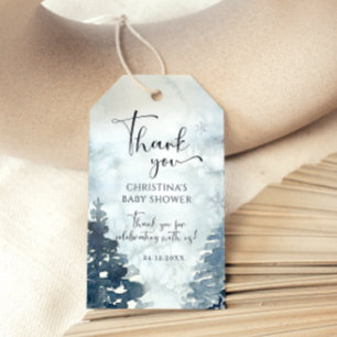 Winter forest Baby Es ist kalte Außendusche Geschenkanhänger