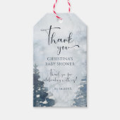 Winter forest Baby Es ist kalte Außendusche Geschenkanhänger (Vorderseite)