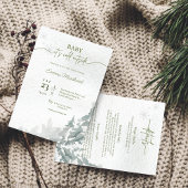 Winter Forest Baby mit kalter Außendusche Einladung