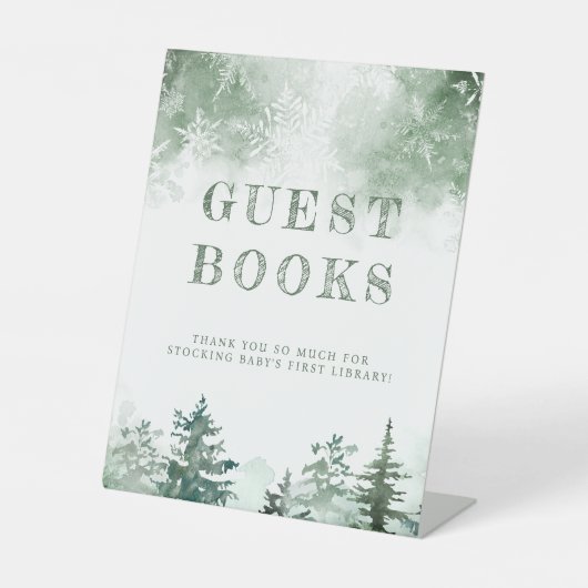 Winter Forest Baby Shooting Books for Baby Sockelschild (Vorderseite)