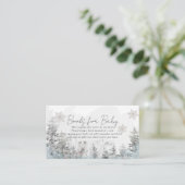 Winter Forest Baby Shower Buchungsanfrage Begleitkarte (Stehend Vorderseite)