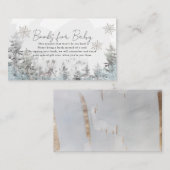 Winter Forest Baby Shower Buchungsanfrage Begleitkarte (Vorne/Hinten)