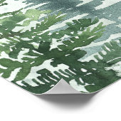 Winter Forest Baby Shower Welcome Poster (Ecke)