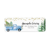 Winter Forest Christmas Blue Truck (Vorne)
