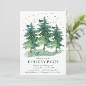 Winter Forest Company Feiertag Einladung (Stehend Vorderseite)