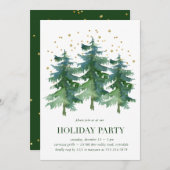 Winter Forest Company Urlaub Einladung (Vorne/Hinten)