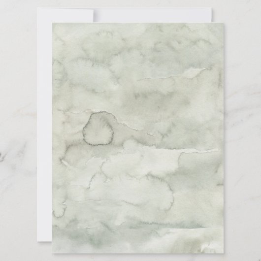 Winter Forest Conifer Tree Kinderdusche Einladung (Rückseite)