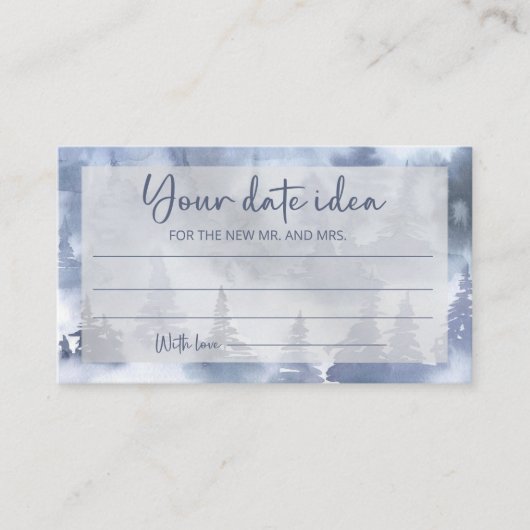 Winter Forest Date Ideen. Datum jar Begleitkarte (Vorderseite)