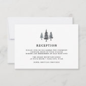 Winter Forest Empfang Card Einladung (Vorderseite)