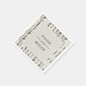 Winter Forest Engagement Party Serviette (Ecke)