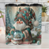 Winter Forest Gnome mit befeuchteter Globe Thermosbecher