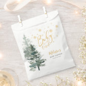 Winter Forest Gold Es ist kalte Outside Baby Dusch Geschenktütchen (Ausgeschnitten)