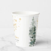 Winter Forest Gold Es ist kalte Outside Baby Dusch Pappbecher (Rechts)