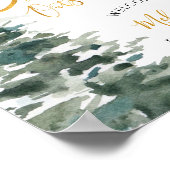 Winter Forest Gold Es ist kalte Outside Baby Dusch Poster (Ecke)