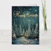Winter Forest Holiday Foil Card (Vorderseite)