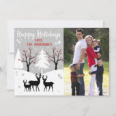 Winter Forest Holiday Foto Feiertagskarte (Vorderseite)