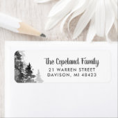 Winter Forest Holiday Rücksendeadressen-Aufklebers (Insitu)