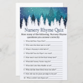Winter Forest Kinderzimmer Rhyme Quiz Kinderdusche (Vorne/Hinten)