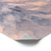 Winter Forest Landscape Sunset - Watercolor Style Poster (Ecke)