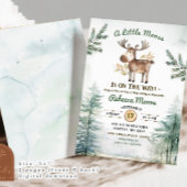 Winter Forest Moose Baby Dusche Einladung