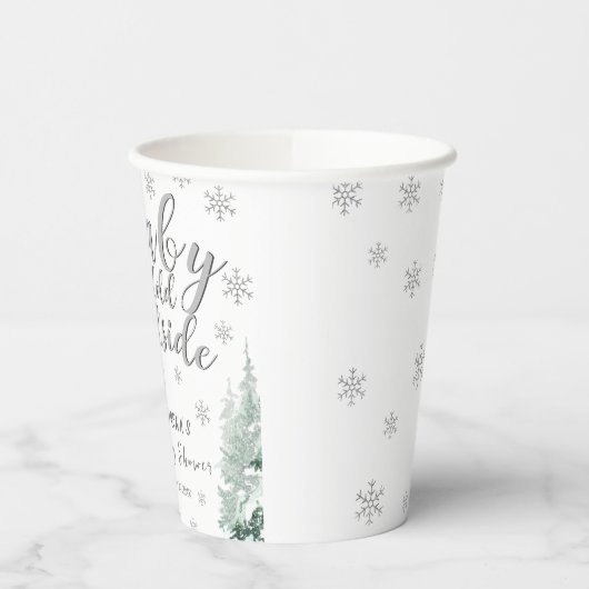 Winter Forest Niedlich Fawn Baby Showcup Pappbecher (Links)