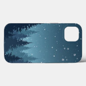 Winter Forest Night iPhone Case (Rückseite (Horizontal))