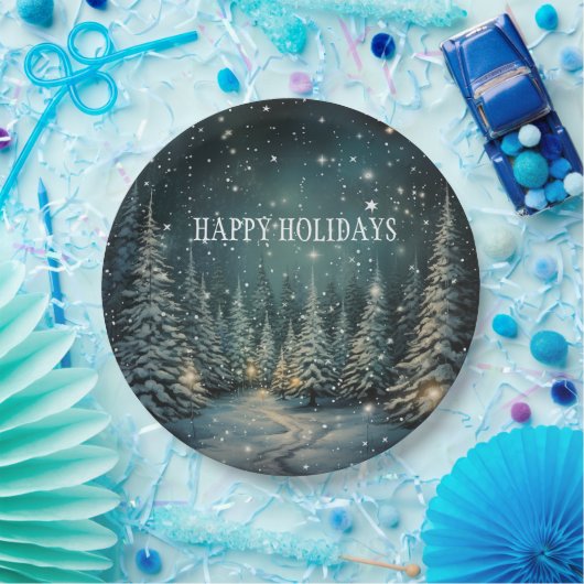 Winter Forest  Pappteller (Party)
