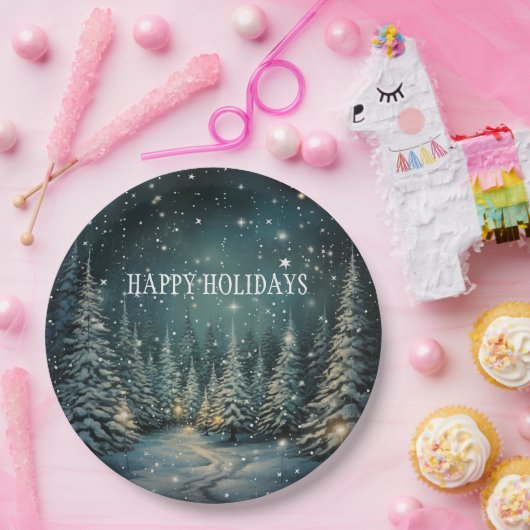 Winter Forest  Pappteller (Party)