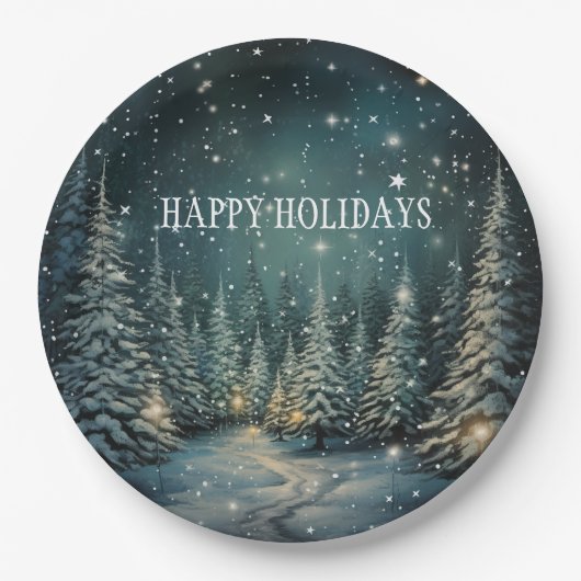 Winter Forest Pappteller (Vorderseite)