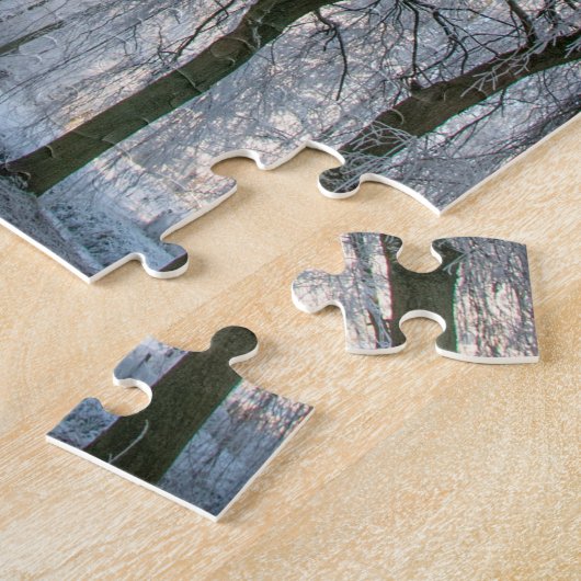 Winter Forest Path Walk, 252 Stücke Jigsaw Puzzle (Seite)