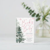 Winter Forest Pink Es ist kalt draußen Buchanfrage Begleitkarte (Stehend Vorderseite)