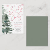 Winter Forest Pink Es ist kalt draußen Buchanfrage Begleitkarte (Vorne/Hinten)