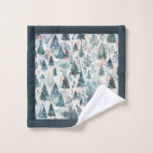 Winter Forest Serenity Badhandtuch Set (Waschlappen)