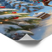 Winter Forest Sleigh Ride Poster (Ecke)